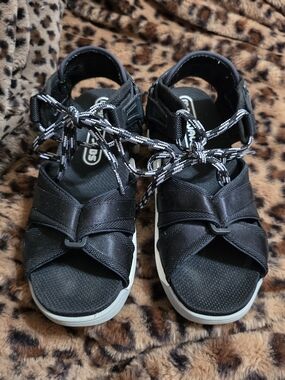 Marc Jacobs Black and White Sporty Sandals